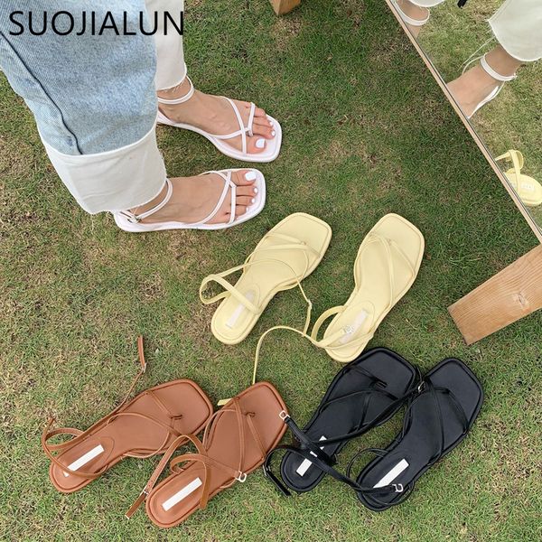 sandals suojialun summer women sandal shoes low round heel narrow band gladiator casual sandal ladies casual outdoor beach slides 230413, Black
sandals suojialun summer women sandal shoes low round heel narrow band gladiator casual sandal ladies casual outdoor beach slides 230413, Black