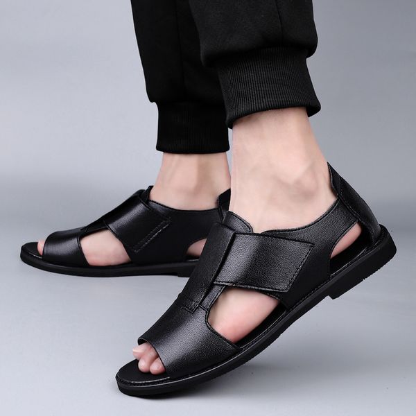 sandals men's outdoor comfortable sandals summer men cowhide breathable sandals beach men casual shoes leather men sandals 230413, Black
sandals men's outdoor comfortable sandals summer men cowhide breathable sandals beach men casual shoes leather men sandals 230413, Black