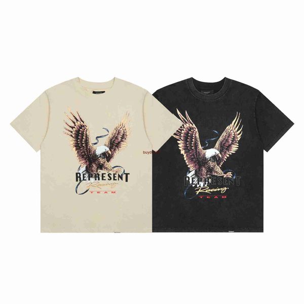 men's and women's fashion t shirt western european trend brand rep eagle letter micro label washed short sleeve half, White;black
men's and women's fashion t shirt western european trend brand rep eagle letter micro label washed short sleeve half, White;black