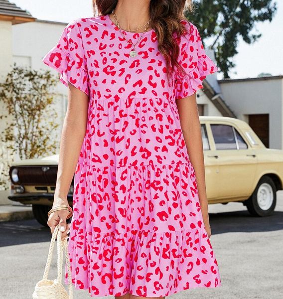 ladies casual dresses short sleeve flower print loose women dresses summer o neck flower girls' dresses, Black;gray
ladies casual dresses short sleeve flower print loose women dresses summer o neck flower girls' dresses, Black;gray