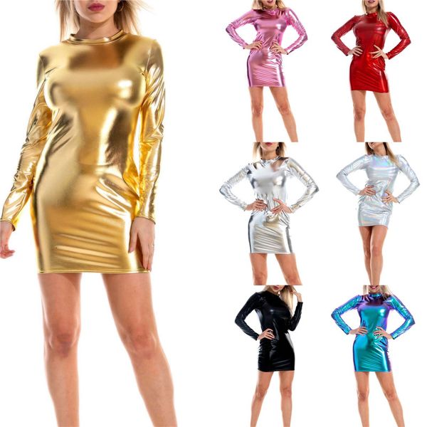casual dresses pu leather bodycon mini dress women shiny metallic long sleeve round neck club dresses fashion party vestidos 230413, Black;gray
casual dresses pu leather bodycon mini dress women shiny metallic long sleeve round neck club dresses fashion party vestidos 230413, Black;gray