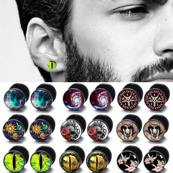 stud new 1pair steel yinyang stud earring for men women black skull ear stud barbell piercing fashion fake ear plugs punk men earring p23041, Golden;silver
stud new 1pair steel yinyang stud earring for men women black skull ear stud barbell piercing fashion fake ear plugs punk men earring p23041, Golden;silver
