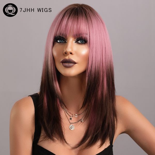 cosplay wigs 7jhh wigs long straight wig with bangs ombre synthetic wigs for women natural hair wavy wigs cosplay party heat resistant hair, Black
cosplay wigs 7jhh wigs long straight wig with bangs ombre synthetic wigs for women natural hair wavy wigs cosplay party heat resistant hair, Black