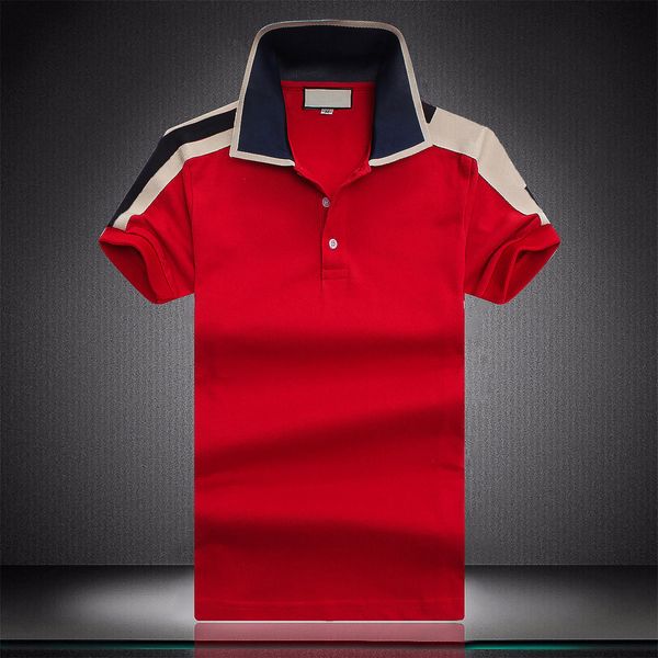 designer mens polo t shirts embroidered badges classic solid color embroidered striped lapel casual business pure cotton polo shirt short sl, White;black
designer mens polo t shirts embroidered badges classic solid color embroidered striped lapel casual business pure cotton polo shirt short sl, White;black