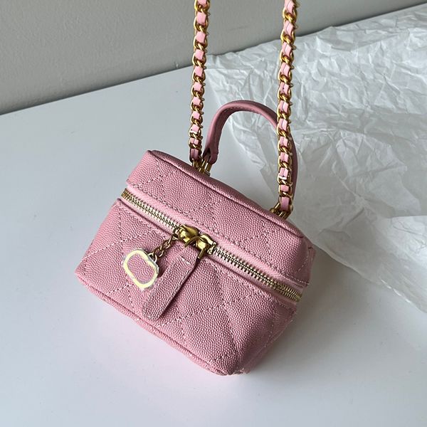 womens designer classic mini vanity box bags caviar leather handle totes gold/silver metal hardfware matelasse crossbody shoulder cosmetic c
womens designer classic mini vanity box bags caviar leather handle totes gold/silver metal hardfware matelasse crossbody shoulder cosmetic c