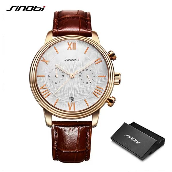 2023 new arrival sinobi watch men brown leather wristwatch men waterproof luminous calendar luxury casual watches relogio masculino, Slivery;brown
2023 new arrival sinobi watch men brown leather wristwatch men waterproof luminous calendar luxury casual watches relogio masculino, Slivery;brown