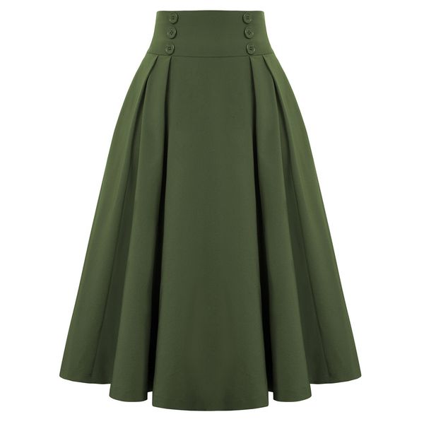 skirts belle poque women pleated swing skirt buttons decorated elastic waist high waist retro skirts steampunk casual party mid-calf 230413, Black
skirts belle poque women pleated swing skirt buttons decorated elastic waist high waist retro skirts steampunk casual party mid-calf 230413, Black