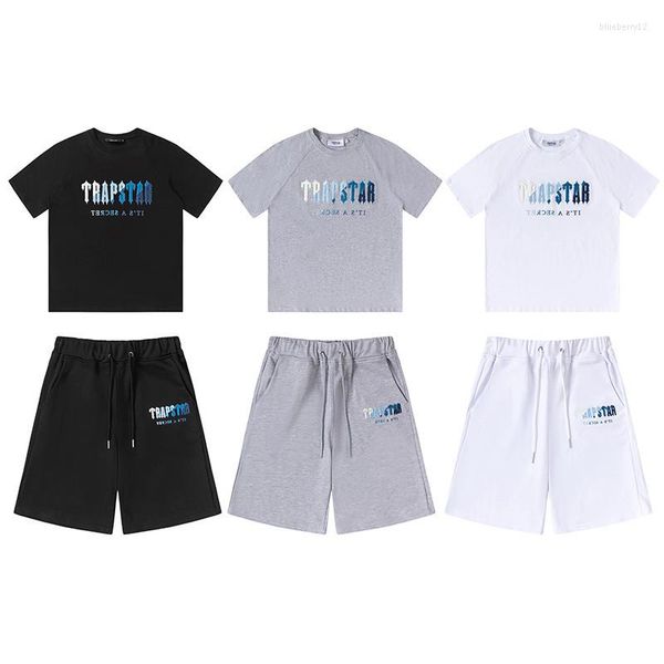 men's tracksuits summer cotton mens womens casual sportswear 2 piece set fashion embroidery trapstar short sleeve t-shirt shorts suit, Gray
men's tracksuits summer cotton mens womens casual sportswear 2 piece set fashion embroidery trapstar short sleeve t-shirt shorts suit, Gray