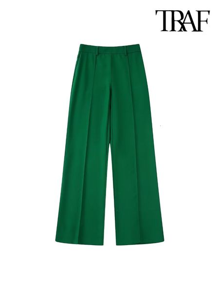 women's pants capris traf women fashion with titching straight pants vintage high waist side zipper female trousers mujer 230413, Black;white
women's pants capris traf women fashion with titching straight pants vintage high waist side zipper female trousers mujer 230413, Black;white