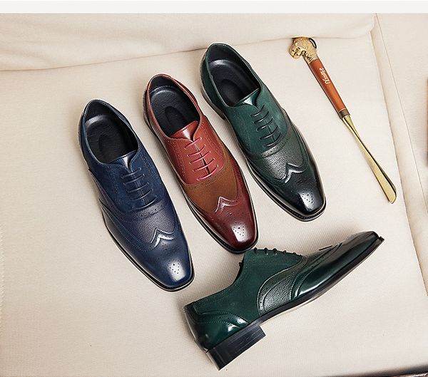 men shoes retro dress shoes business leather lace-up footwear formal shoes for wedding party casual shoes 38-48, Black
men shoes retro dress shoes business leather lace-up footwear formal shoes for wedding party casual shoes 38-48, Black