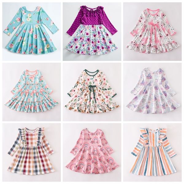 girl's dresses exclusive girlymax fall baby girls milk silk ruffles floral plaid rainbow twirl dress knee length kids clothing long sle, Red;yellow
girl's dresses exclusive girlymax fall baby girls milk silk ruffles floral plaid rainbow twirl dress knee length kids clothing long sle, Red;yellow