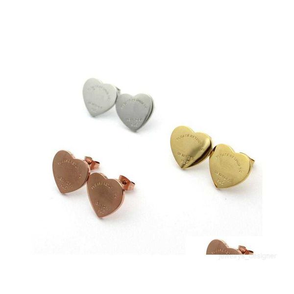 designer earring stud womens large peach heart earrings studs designer jewelry t letter gold/siery/rose gold fl brand as wedding christmas g, Golden;silver
designer earring stud womens large peach heart earrings studs designer jewelry t letter gold/siery/rose gold fl brand as wedding christmas g, Golden;silver