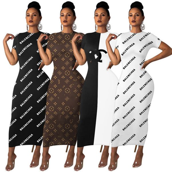 2023 brand designer women dresses fashion letter clothing short sleeve casual dresses summer clothes dhl 2780, Black;gray
2023 brand designer women dresses fashion letter clothing short sleeve casual dresses summer clothes dhl 2780, Black;gray