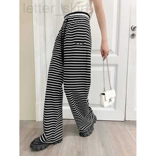 women's pants & capris designer 23ss striped high waist ribbon casual panel letter line pockets on both sides z7sz, Black;white
women's pants & capris designer 23ss striped high waist ribbon casual panel letter line pockets on both sides z7sz, Black;white