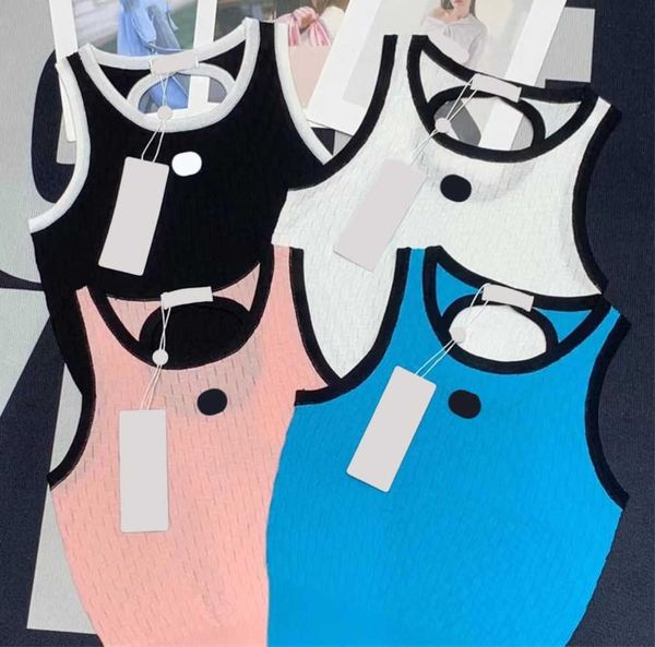 knitted tanks camis brand classic logo embroidered crew neck sleeveless pullover vest contrasting color stripes bag edge slim version fashio, White
knitted tanks camis brand classic logo embroidered crew neck sleeveless pullover vest contrasting color stripes bag edge slim version fashio, White