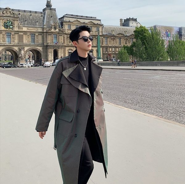 men's trench coats men double layer collar loose casual vintage long jacket outerwear male streetwear hip hop windbreaker coat overcoat, Tan;black
men's trench coats men double layer collar loose casual vintage long jacket outerwear male streetwear hip hop windbreaker coat overcoat, Tan;black