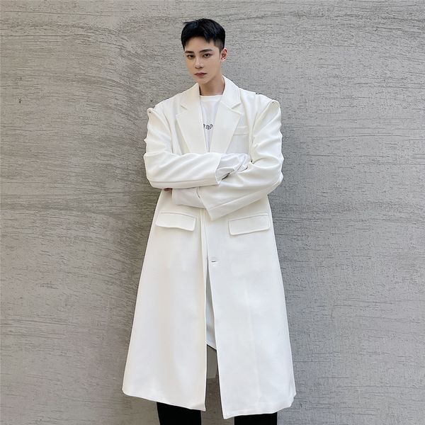 men's trench coats shoulder buckle design korean streetwear fashion loose casual 34 length coat outerwear men long jacket overcoat 2304, Tan;black
men's trench coats shoulder buckle design korean streetwear fashion loose casual 34 length coat outerwear men long jacket overcoat 2304, Tan;black