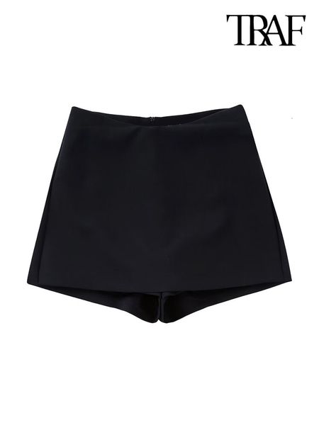 women's shorts traf women fashion with asymmetrical waistband shorts skirts vintage high waist back zipper female skort mujer 230413, White;black
women's shorts traf women fashion with asymmetrical waistband shorts skirts vintage high waist back zipper female skort mujer 230413, White;black