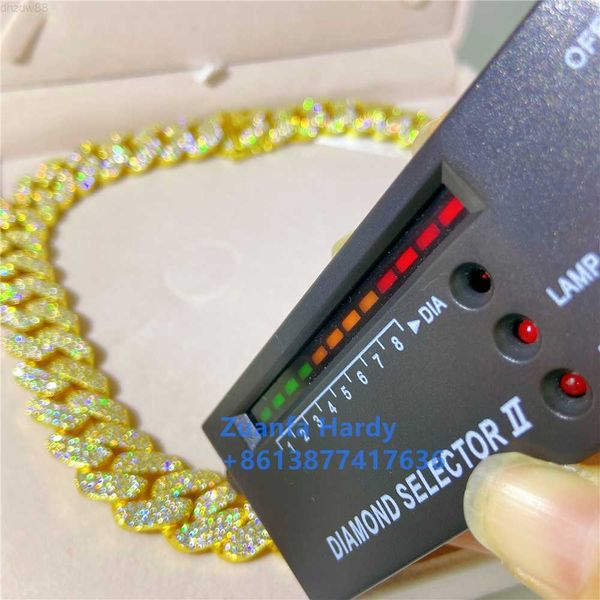 pass tester hip hop bling jewelry 19mm vvs moissanite necklace iced out cuban link chain, Silver
pass tester hip hop bling jewelry 19mm vvs moissanite necklace iced out cuban link chain, Silver