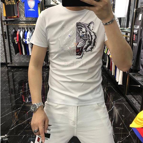 men's t-shirts designer european station summer new men's mercerized cotton short sleeve t-shirt korean version trend heavy indust, White;black
men's t-shirts designer european station summer new men's mercerized cotton short sleeve t-shirt korean version trend heavy indust, White;black