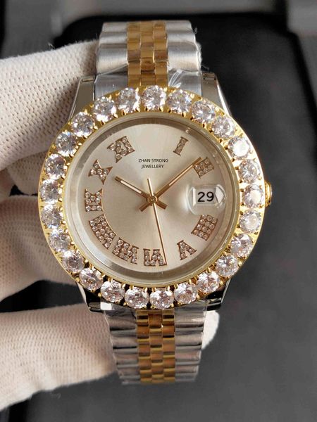 43mm diamond bezel mens wristwatches fashion automatic mechanical movement full stainless steel strap men's watch sports designer man w, Slivery;golden
43mm diamond bezel mens wristwatches fashion automatic mechanical movement full stainless steel strap men's watch sports designer man w, Slivery;golden