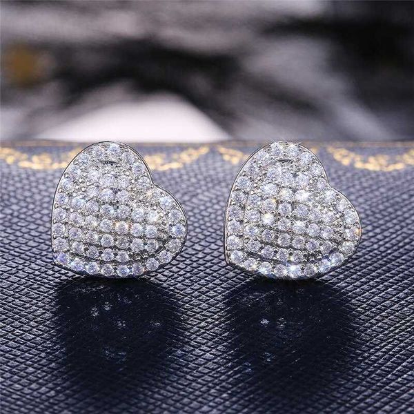 stud fashion micro pave heart shape rhinestone stud earrings bling cz stone ear for women men jewelry p230411, Golden;silver
stud fashion micro pave heart shape rhinestone stud earrings bling cz stone ear for women men jewelry p230411, Golden;silver