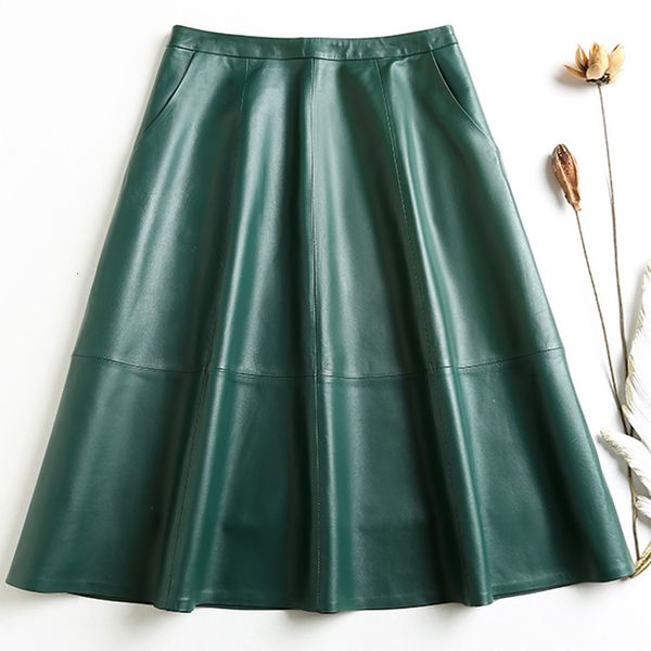 skirts vintage ropa winter women genuine leather thin a-line pleated skirts femme wine red/black 65cm long jupe mujer casual etek steet 2304
skirts vintage ropa winter women genuine leather thin a-line pleated skirts femme wine red/black 65cm long jupe mujer casual etek steet 2304