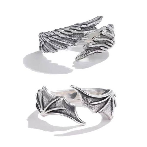 retro angel demon wing couples rings fashion men women jewelry vintage ancient silver color punk hip hop adjustable, Golden;silver
retro angel demon wing couples rings fashion men women jewelry vintage ancient silver color punk hip hop adjustable, Golden;silver