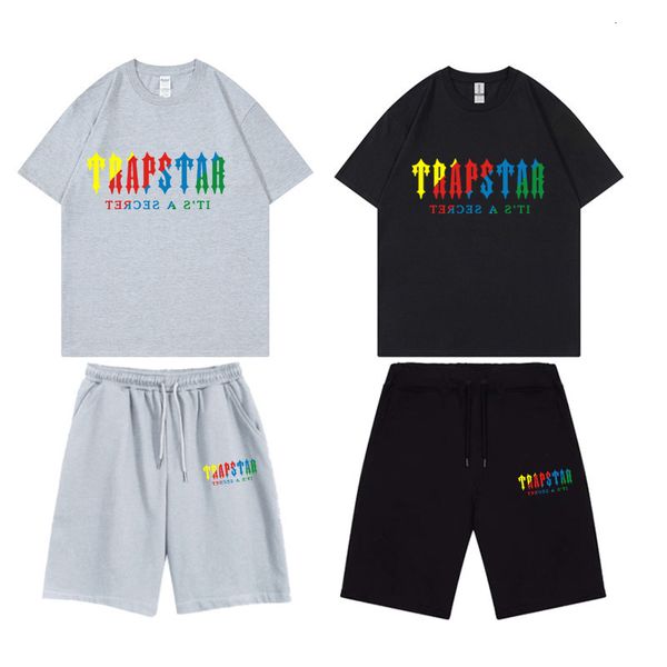 men's tracksuits trapstar letter printing summer men and women short sleeve t shirt shorts set tracksuit tees suit sportswear clothing, Gray
men's tracksuits trapstar letter printing summer men and women short sleeve t shirt shorts set tracksuit tees suit sportswear clothing, Gray