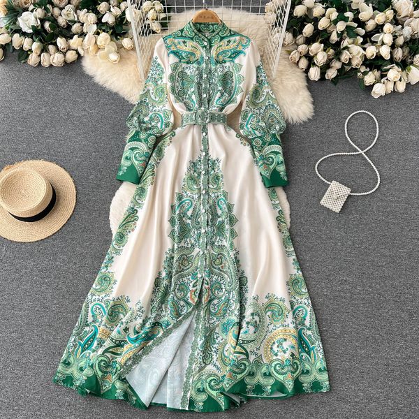 new cool style dress with high sense standing neck fragmented flower dress elegant celebrity waist wrapped a-line long dress, Black;gray
new cool style dress with high sense standing neck fragmented flower dress elegant celebrity waist wrapped a-line long dress, Black;gray