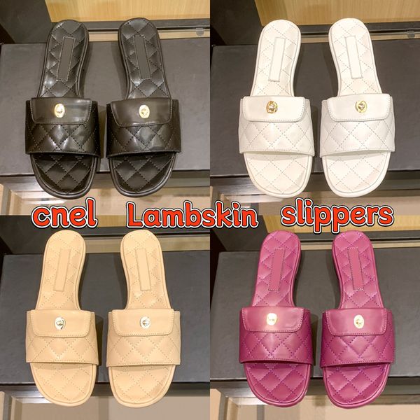 with box luxury cnel womens slippers interlocking lambskin quilted slide sandals white black fuchsia apricot fashion women summer beach flat
with box luxury cnel womens slippers interlocking lambskin quilted slide sandals white black fuchsia apricot fashion women summer beach flat