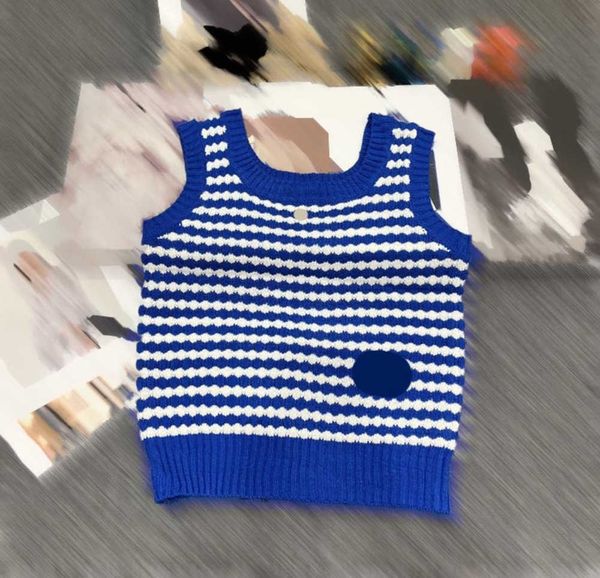 striped tanks camis metal logo flocking embroidery thread hemmed crewneck vest fashion color scheme simple casual style joker sleeveless wo, White
striped tanks camis metal logo flocking embroidery thread hemmed crewneck vest fashion color scheme simple casual style joker sleeveless wo, White