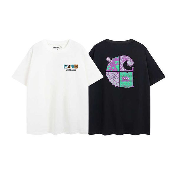 c2j7 2023 men's and women's fashion t shirt high street brand carhart card cartoon graffiti colorful print loose teenage couple sh, White;black
c2j7 2023 men's and women's fashion t shirt high street brand carhart card cartoon graffiti colorful print loose teenage couple sh, White;black