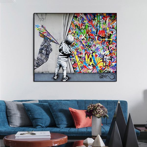 banksy art boy girl behind curtains graffiti canvas painiting poster print street pop art wall picture for kids room home decor
banksy art boy girl behind curtains graffiti canvas painiting poster print street pop art wall picture for kids room home decor