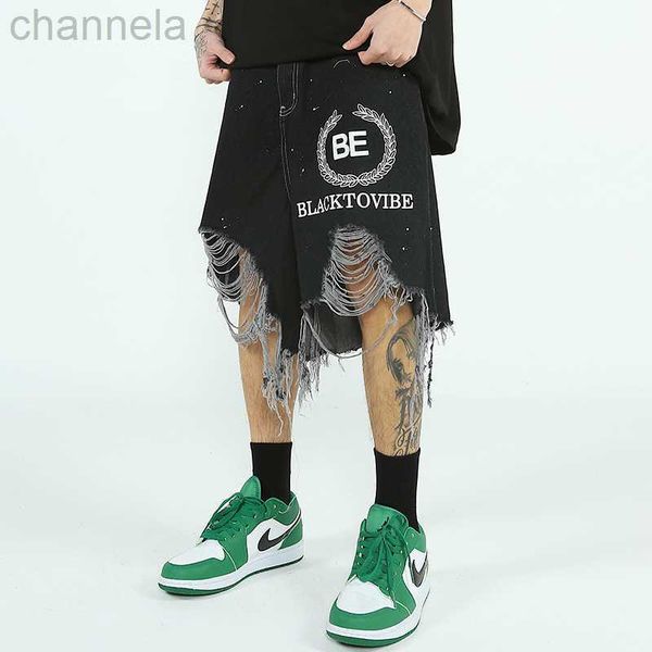 men's shorts harajuku ripped hole tassel spring summer mens jeans wide leg casual streetwear oversized couple denim five point pants, White;black
men's shorts harajuku ripped hole tassel spring summer mens jeans wide leg casual streetwear oversized couple denim five point pants, White;black