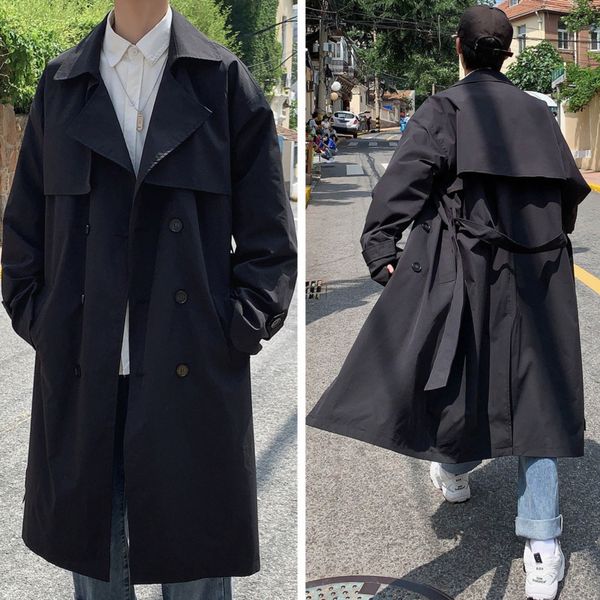 men's trench coats wear spring doublebreasted long overknee overisze windbreaker with belt base jacket 230413, Tan;black
men's trench coats wear spring doublebreasted long overknee overisze windbreaker with belt base jacket 230413, Tan;black
