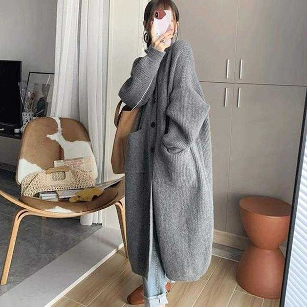 korean style lazy sweaters turtleneck single breasted pocket long knitted, White;black
korean style lazy sweaters turtleneck single breasted pocket long knitted, White;black