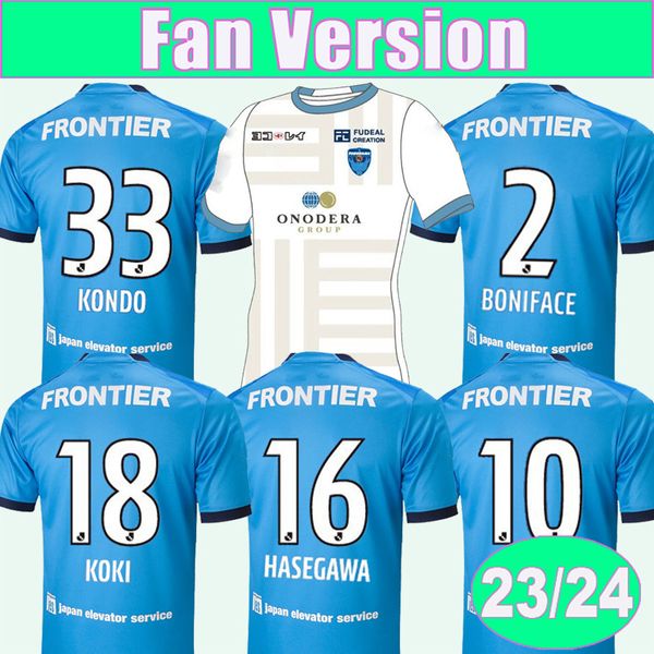 23 24 yokohama fc hasegawa mens soccer jerseys caprini m.ryan koki ryoya tomoki takumi home away football shirt short sleeve uniforms, Black;yellow 
23 24 yokohama fc hasegawa mens soccer jerseys caprini m.ryan koki ryoya tomoki takumi home away football shirt short sleeve uniforms, Black;yellow