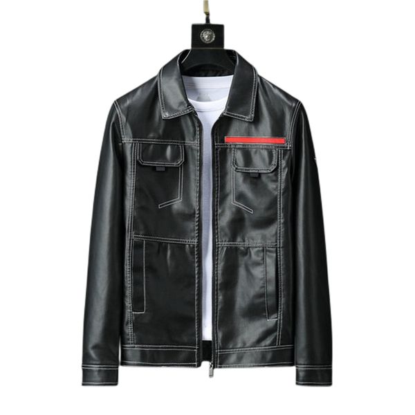 men's leather jacket men's coat autumn spring stand-up collar zipper motorcycle motorcycle leather jacket4, Black
men's leather jacket men's coat autumn spring stand-up collar zipper motorcycle motorcycle leather jacket4, Black