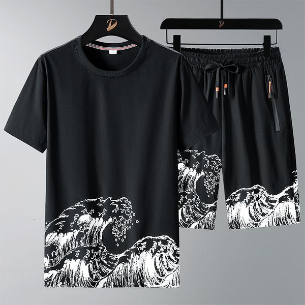 men's tracksuits summer mens set japanese print harajuku style two piece set ice silk quick dry male casual sports suit short sleeve se, Gray
men's tracksuits summer mens set japanese print harajuku style two piece set ice silk quick dry male casual sports suit short sleeve se, Gray