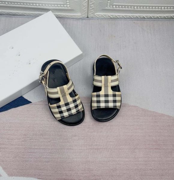 

Kids Sandal Brandboy Black Shoes Genuine Leather Designer Baby Girl Summer Slippers Eu 26-35, As picture