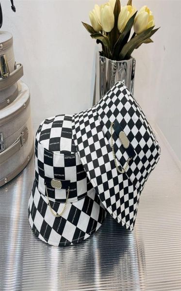 fashion bucket hat simple damier cap chain design hats for man woman 2 styles 182145, Blue;gray
fashion bucket hat simple damier cap chain design hats for man woman 2 styles 182145, Blue;gray