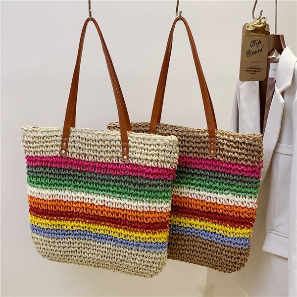 hbp straw handbags women rainbow stripe shipping bag large capacity crossbody shoulder bag summer beach oversize tote
hbp straw handbags women rainbow stripe shipping bag large capacity crossbody shoulder bag summer beach oversize tote