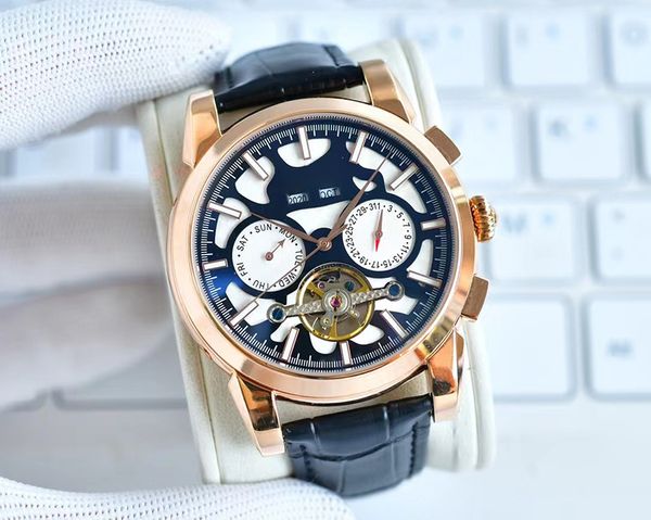 men's luxury watch hollowed-out design 316 stainless steel 44mm case, Slivery;brown
men's luxury watch hollowed-out design 316 stainless steel 44mm case, Slivery;brown