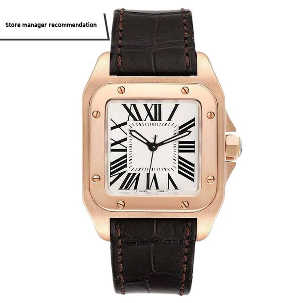 men's and women's watches generous belt watch quartz watch simple 361l fine steel quality exquisite square appearance depth waterp, Slivery;brown
men's and women's watches generous belt watch quartz watch simple 361l fine steel quality exquisite square appearance depth waterp, Slivery;brown