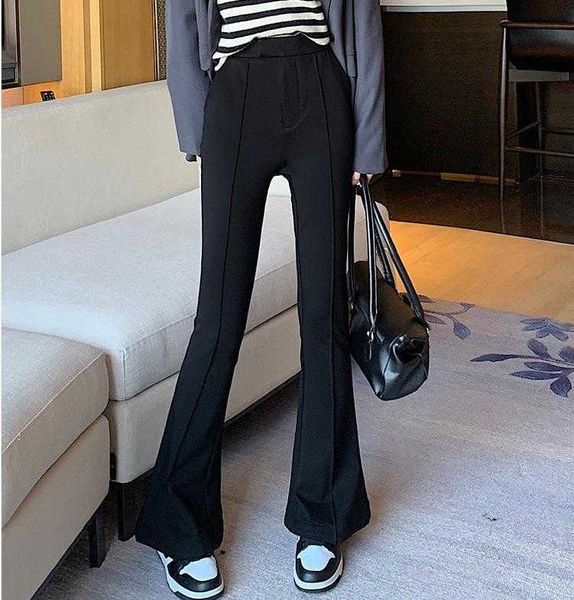 slim fit capris bootcut trousers womens autumn retro high waist stretch black, Black;white
slim fit capris bootcut trousers womens autumn retro high waist stretch black, Black;white