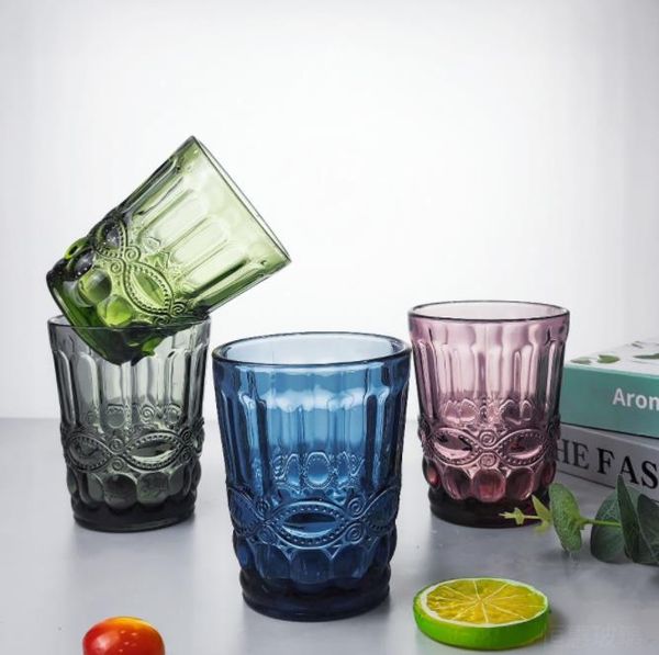 retro heat resistant water cup colorful glass embossed wine cup creative whiskey tea straight drink mug charming cup 030100
retro heat resistant water cup colorful glass embossed wine cup creative whiskey tea straight drink mug charming cup 030100