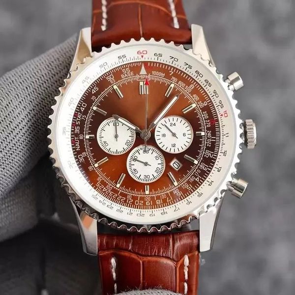 u1 aaa mens watch 48mm watch quality navitimer chronograph quartz movement steel limited black dial 50th anniversary watch stainless strap m, Slivery;brown
u1 aaa mens watch 48mm watch quality navitimer chronograph quartz movement steel limited black dial 50th anniversary watch stainless strap m, Slivery;brown