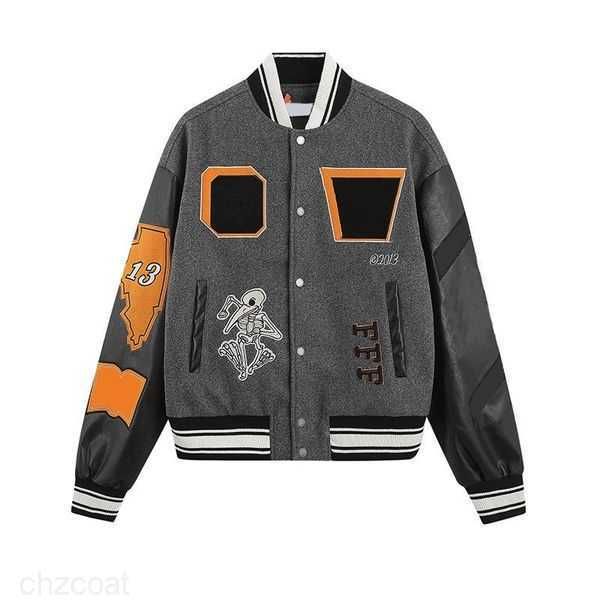 fashion designer offs skull decal baseball jacket wool tweed splicing leather sleeve coats embroidery womens hip hop style winter jackets s-, Black;brown
fashion designer offs skull decal baseball jacket wool tweed splicing leather sleeve coats embroidery womens hip hop style winter jackets s-, Black;brown