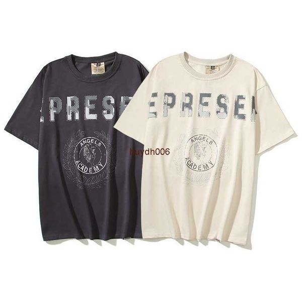 men's and women's summer fashion t shirt high street brand rep representative angel academy washable old short sleeve vtg loose ni, White;black
men's and women's summer fashion t shirt high street brand rep representative angel academy washable old short sleeve vtg loose ni, White;black